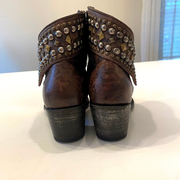 Old Gringo Women's Mini Belinda 7"‎ Ankle Boots Size 7 B Brown Bootie Cowboy - Picture 11 of 16